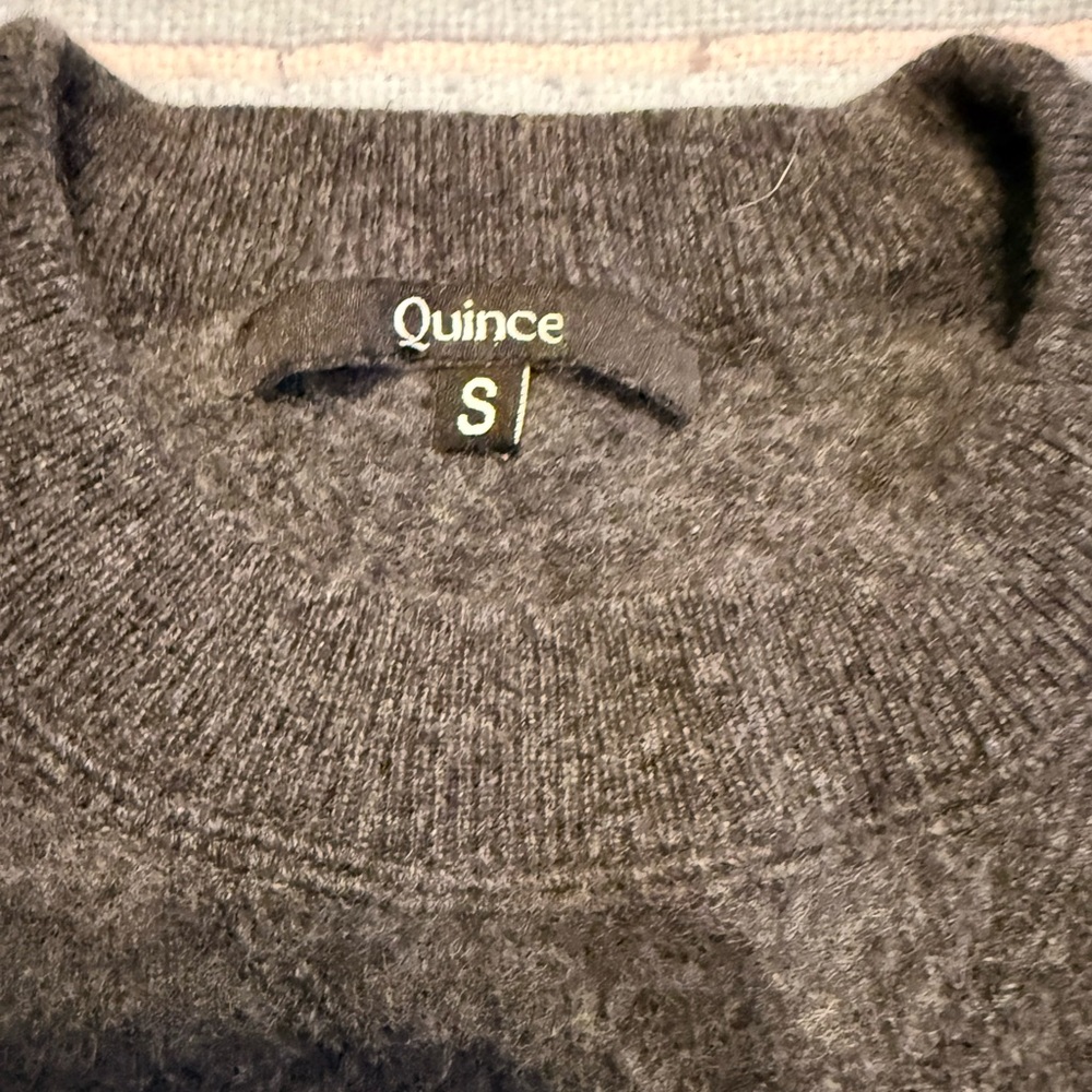 Quince Charcoal Luxe Baby Cashmere Sweater